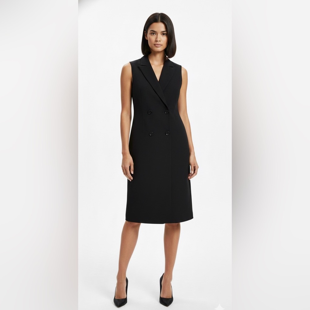 Trouve Little Black Dress Sleeveless‎ Button Up Sleeveless Classic Work Business